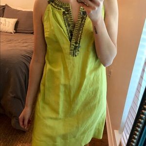 Beaded Lime Green dress
